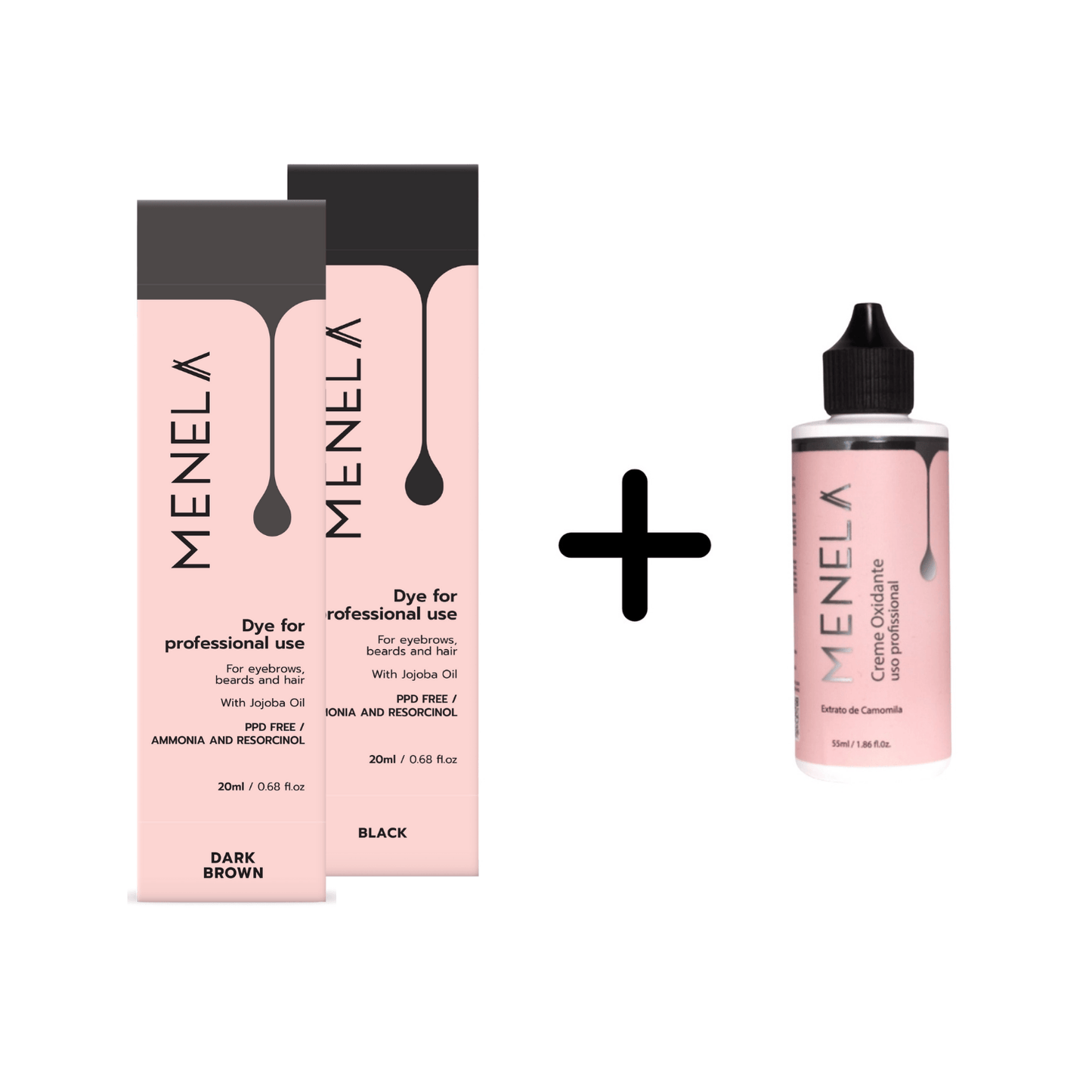 Kit 2 Dyes + 1 Oxidizing Cream