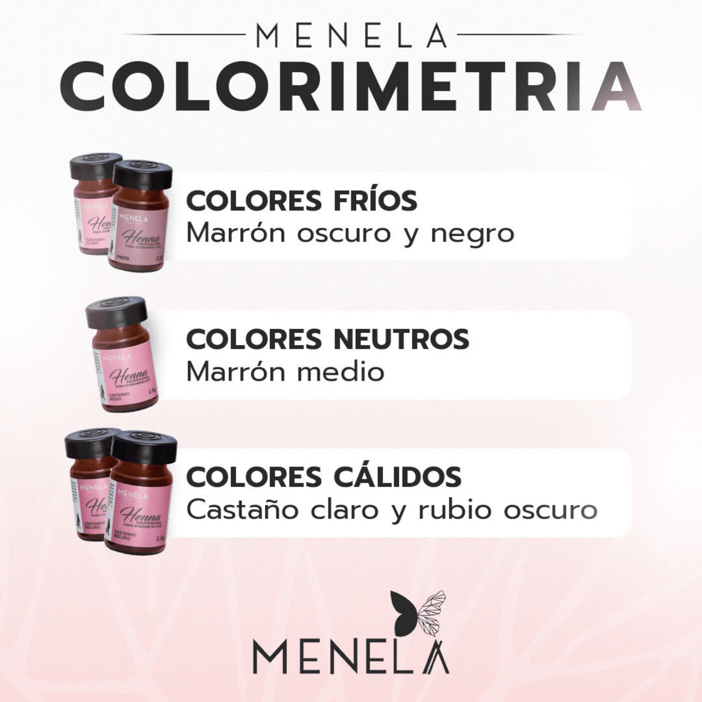Menela Professional Eyebrow Henna - Choose Your Color