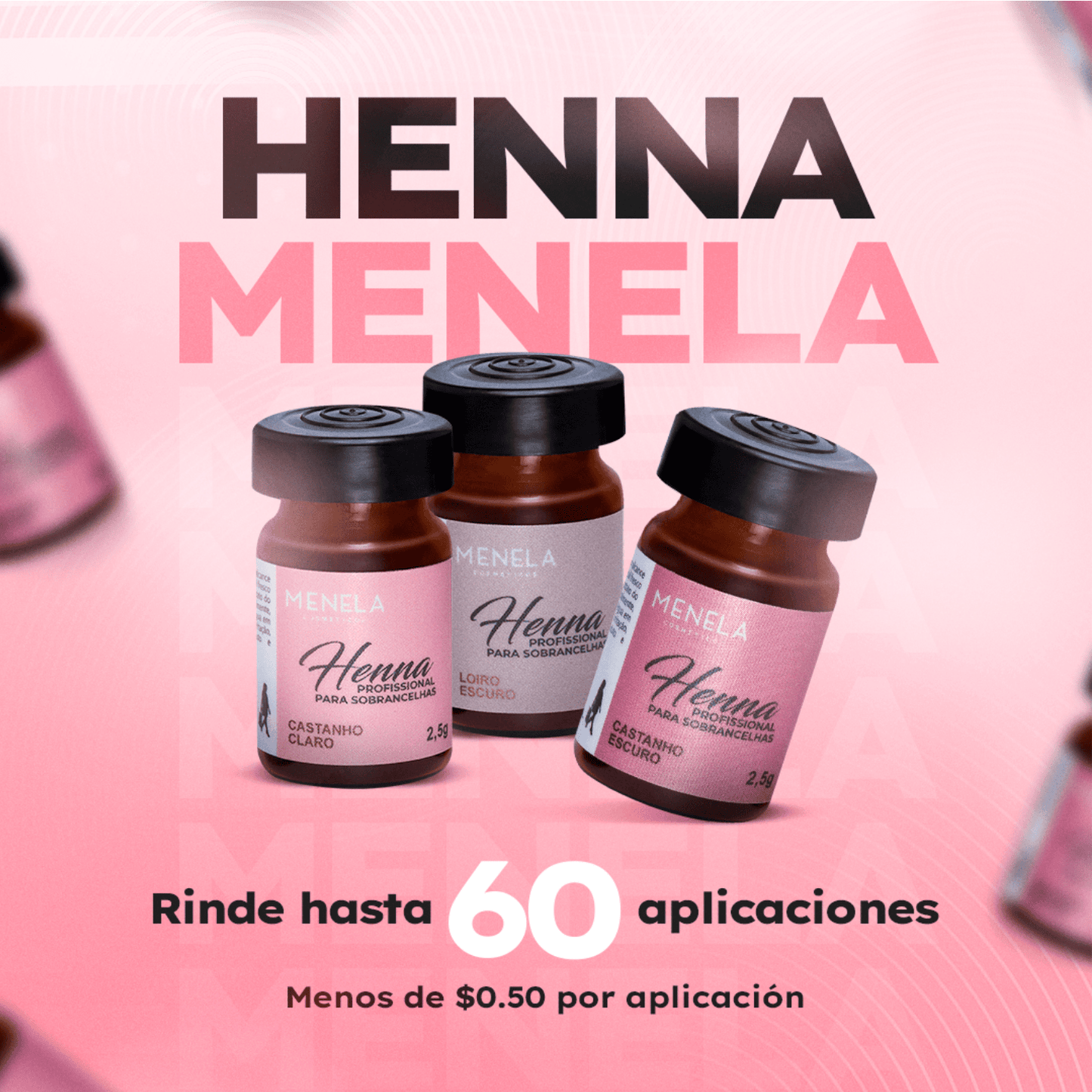 Menela Professional Eyebrow Henna - Choose Your Color