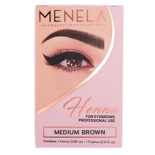 Menela Professional Henna Eyebrow Kit - Medium Brown