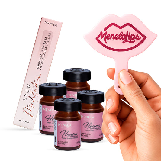 Kit 4 Hennas + 1 Serum Modelador de Cejas